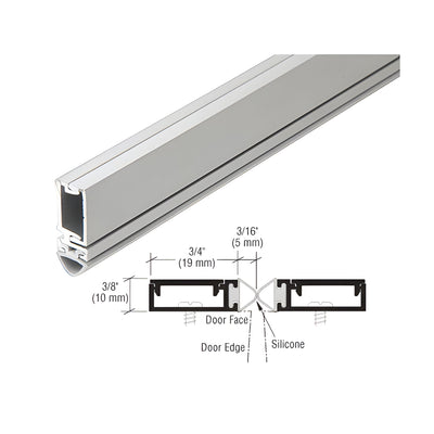 CRL-U.S. Aluminum 96" Split Astragal with Silicone Bulb Seal Clear Anodized