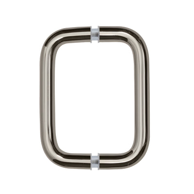 CRL Polished Nickel 6" Back-to-Back Solid Brass 3/4" Diameter Pull Handles Without Metal Washers