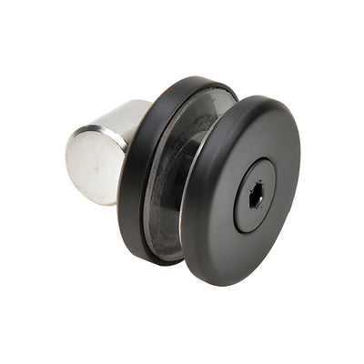 CRL Matte Black Replacement Fixed Panel Fitting for Crescent Series Sliding System
