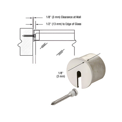 CRL 316 Brushed Stainless Steel Stabilizing End Cap for 1-7/8" GRRF20 Series Roll Form Cap Railing