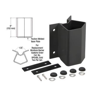 CRL Matte Black Outside 135 Degree Fascia Mounted Bracket
