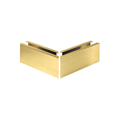 CRL Satin Brass 12" Mitered 90 Degree Corner Cladding for L68S Series Laminated Square Base Shoe