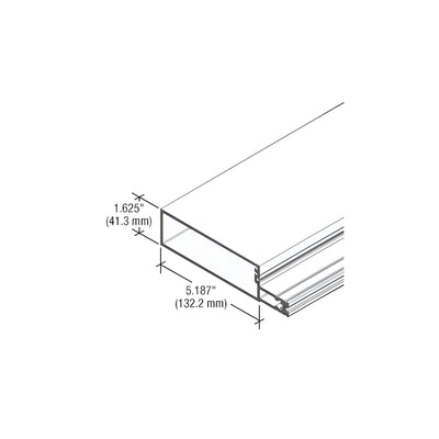 CRL-U.S. Aluminum White KYNAR® Paint 5-1/4" Stacked Horizontal Mullion for StormWall XL