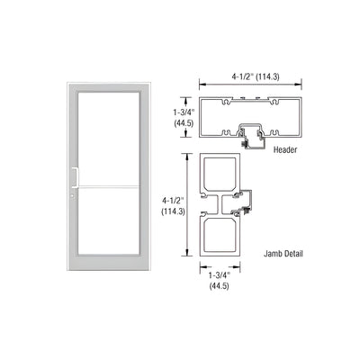 CRL-U.S. Aluminum White KYNAR® Paint Custom Sized Series 450 Tubular Butt Hinge Up and Over Frame Complete (1F)
