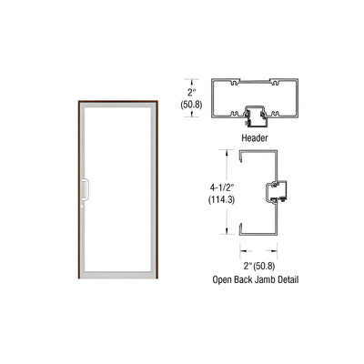 CRL-U.S. Aluminum Clear Anodized Class 1 40" x 86" 451 Series Left Hand Open Back Butt Hinge Up and Over Frame Complete (1F)