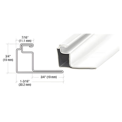 CRL White 3/4" Roll Formed Aluminum Standoff Screen Frame - 144"