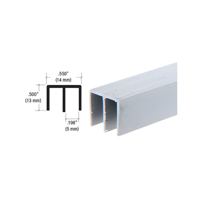 CRL Gray Upper Plastic Track for 1/8" Sliding Panels