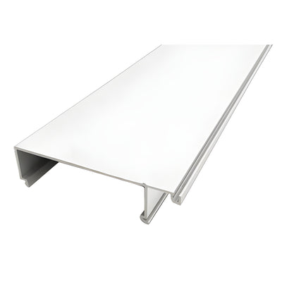 CRL-U.S. Aluminum White KYNAR® Paint 1" to 1/4" Glass Reducer Bead for Inside Glaze - 24'-2"
