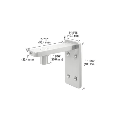 CRL Brushed Stainless Wall Mount Post Pivot
