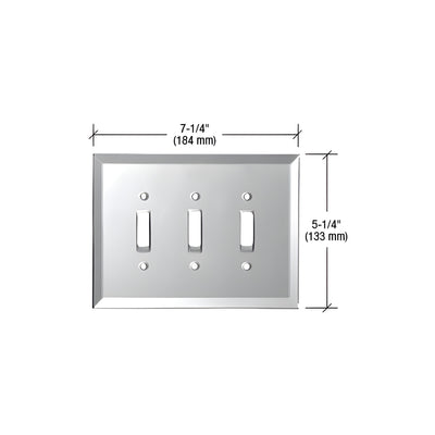 CRL Clear Triple Toggle Glass Mirror Plate