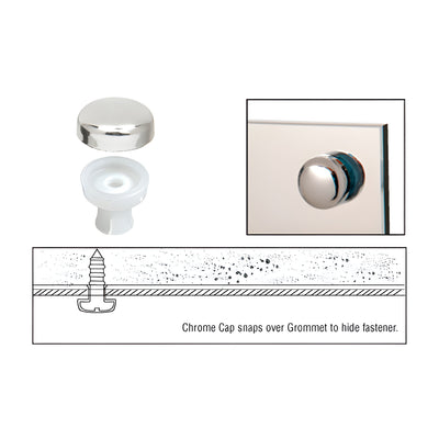 CRL Mirror Grommets with Chrome Caps