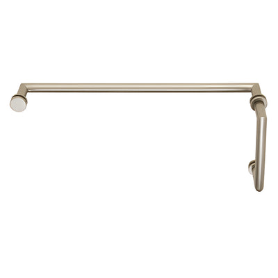 CRL Brushed Nickel MT Series Combination 8" Pull Handle 24" Towel Bar
