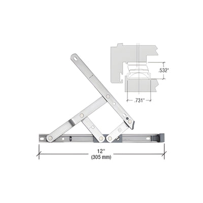 CRL 12" 4-Bar Secure Style Casement Hinge