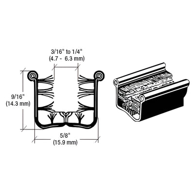 CRL Y528 Flexible Universal Window Channel 72 in for 1948–1967 Cars