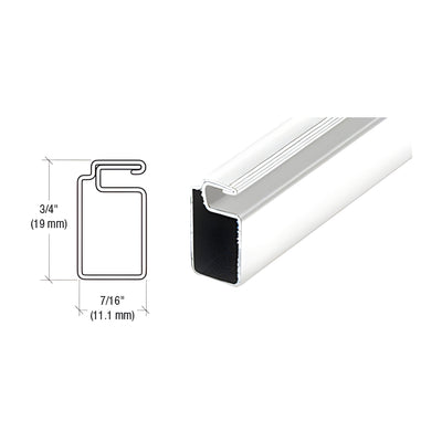 CRL White 3/4" x 7/16" Roll Formed Aluminum Screen Frame - 144"