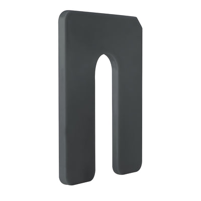 CRL Black 1/4" x 4" Jumbo Size Plastic Horseshoe Shims