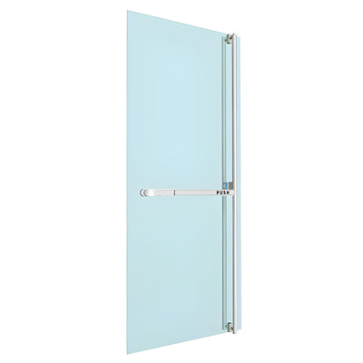CRL-Blumcraft® Polished Stainless Right Hand Reverse Glass Mount Keyed Access "F" Exterior, Top Securing Panic Handle