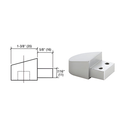CRL-U.S. Aluminum Clear Anodized Offset Pivot, Frame Portion Only