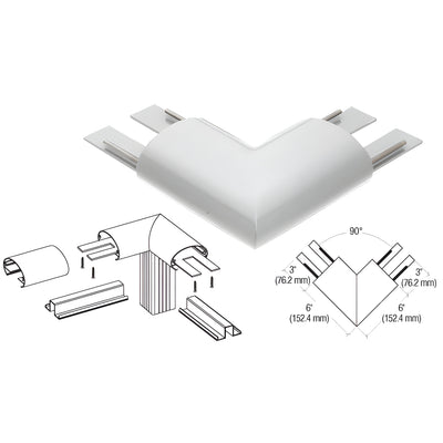 CRL Silver Metallic 350X Series Top Cap 90º Corner
