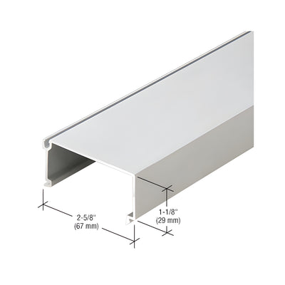 CRL-U.S. Aluminum Interior Glass Stop - 24'-2", Clear Anodized Class 1