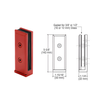 CRL Painted Two-Piece Side Mount Frameless Windscreen Clamp