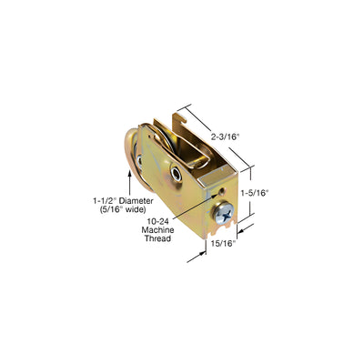 CRL 1-1/2" Bulk Pack Steel Ball Bearing Glass Door Roller 10/PK