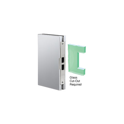 CRL Polished Stainless 6" x 10" Center "Entrance" Lock Glass Keeper