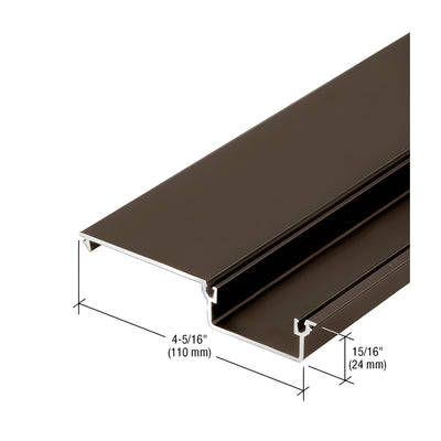 CRL-U.S. Aluminum Deep Pocket Vertical Insert for 1" Glazing - 24'-2", Dark Bronze/Black Anodized Class 1