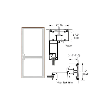 CRL-U.S. Aluminum Dark Bronze/Black Anodized Class 1 IG500 Series Custom Up/Over Butt Hinge CVR Door Frame