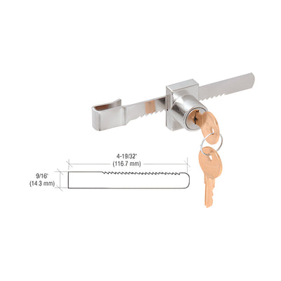 CRL Chrome Plated "Pick-Proof" Sliding Glass Door Lock