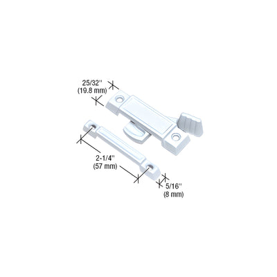 CRL White Window Sash Lock - 2-1/4" Screw Holes