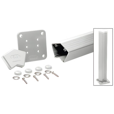 CRL Silver Metallic 100 Series 42" 135º Surface Mount Post Kit
