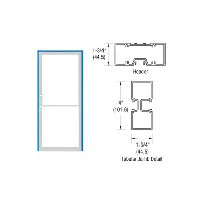CRL-U.S. Aluminum Class I Bronze Anodized 39-1/2" x 85-3/4" Left Hand Up and Over Single Door Frame