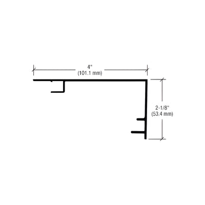 CRL-U.S. Aluminum Custom Paint 4" Head/Sill Trim - 24'-2"