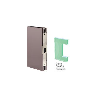 CRL Dark Bronze 4" x 10" Center Lock Glass Keeper