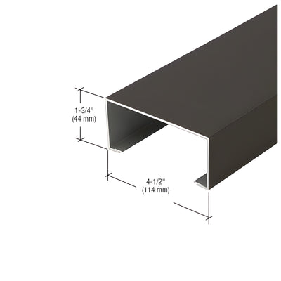 CRL-U.S. Aluminum Center Hung Door Jamb, Bronze Black Anodized - 24'-2"