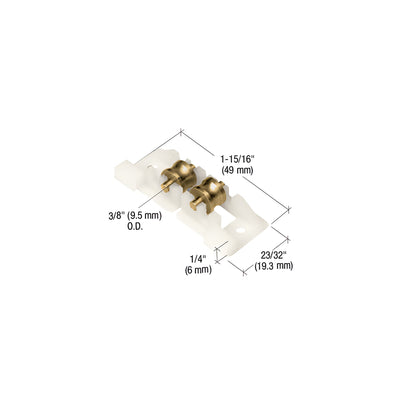 CRL Sling Window Roller with Dual 3/8" Brass Wheels for Merzon Windows