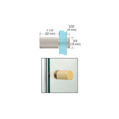 CRL Brushed Nickel Cylinder Style Single-Sided Shower Door Knob