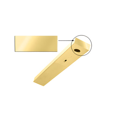 CRL Polished Brass End Cap for 1-3/4" x 4" Headers