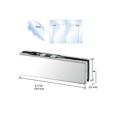 CRL Polished Stainless Adjustable North American Top Door Patch Fitting