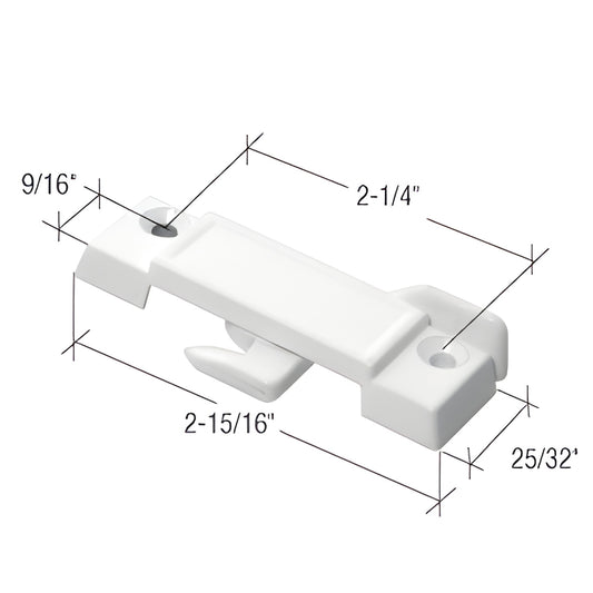 CRL Sliding Window Lock White 2.25in Holes – Fits Guaranteed Products