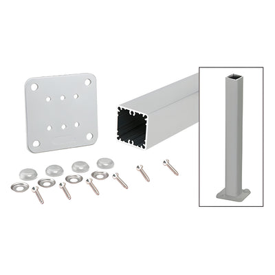 CRL Metallic Silver 200, 300, 350, and 400 Series 36" Surface Mount Post Kit