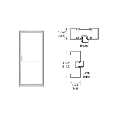 CRL-U.S. Aluminum Custom Sized Clear Anodized Series 450 Open Back Butt Hinge Up and Over Frame Complete (1F)