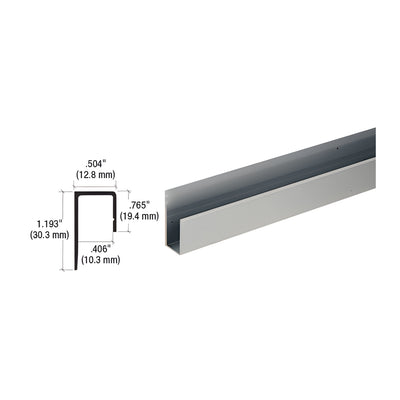 CRL Brushed Nickel Aluminum Deep Nose 3/8" J-Channel