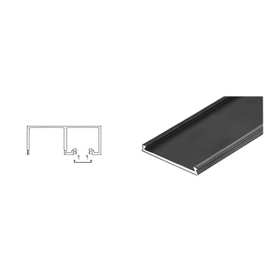 CRL Black Powder Coat Header Snap-In Filler - 120" Length