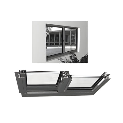 CRL-U.S. Aluminum White KYNAR® Paint 8200 Series Horizontal Sliding Window for 1" Glazing