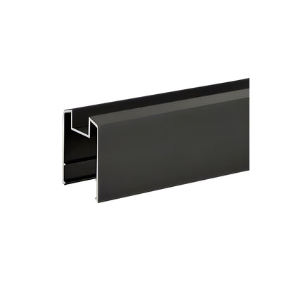 CRL Matte Black 200, 300, 350 and 400 Series 241" Long Horizontal Double Glass Mid-Rail
