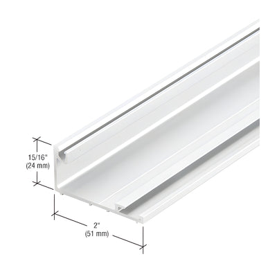 CRL-U.S. Aluminum White KYNAR® Paint Sash Gutter - 24'-2"