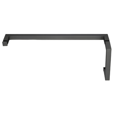 CRL Matte Black "SQ" Series Combination 6" Pull Handle 18" Towel Bar