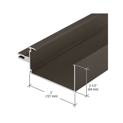 CRL-U.S. Aluminum 5" Open Back Horizontal Mullion - 24'-2", Dark Bronze/Black Anodized Class 1